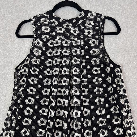 Anthropologie Sachin + Babi Black Daisy Print Trapeze Dress Size 8 - Picture 2 of 7